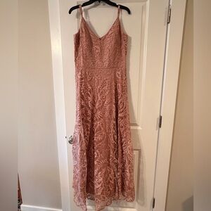 Xtraordinary Lace Maxi Dress in Blush Pink